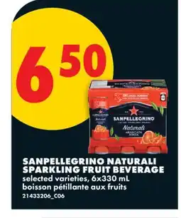 No Frills SANPELLEGRINO NATURALI SPARKLING FRUIT BEVERAGE offer