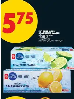 No Frills PC BLUE MENU SPARKLING WATER offer