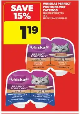 Real Canadian Superstore WHISKAS PERFECT PORTIONS WET CAT FOOD offer