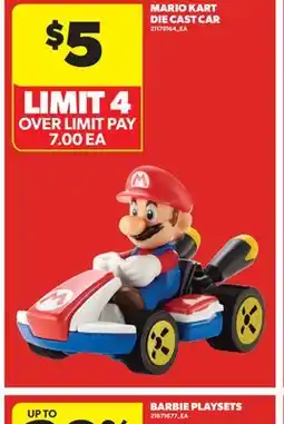 Real Canadian Superstore MARIO KART DIE CAST CAR offer