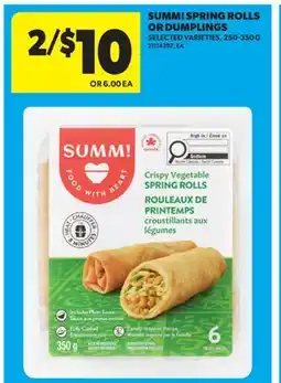 Real Canadian Superstore SUMM! SPRING ROLLS OR DUMPLINGS offer