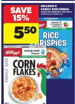 Real Canadian Superstore KELLOGG'S FAMILY SIZE CEREAL offer