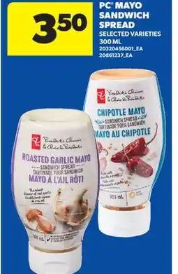 Real Canadian Superstore PC MAYO SANDWICH SPREAD offer