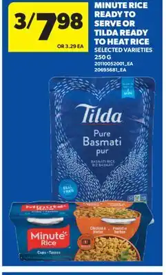 Real Canadian Superstore MINUTE RICE READY TO SERVE OR TILDA READY TO HEAT RICE offer