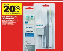 Real Canadian Superstore PHILIPS SONICARE OR ONE POWER TOOTHBRUSH, 1 EA. OR REFILL HEADS, 2-5'S offer