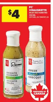 Real Canadian Superstore PC VINAIGRETTE offer