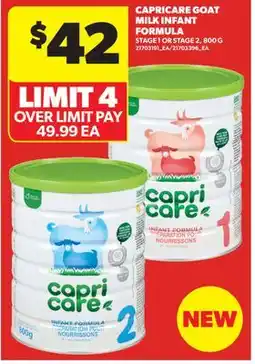 Real Canadian Superstore CAPRICARE GOAT MILK INFANT FORMULA offer