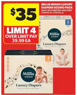 Real Canadian Superstore MILLIE MOON LUXURY DIAPERS ECONO PACK offer