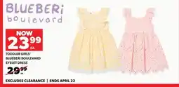 Real Canadian Superstore TODDLER GIRLS' BLUEBERI BOULEVARD EYELET DRESS offer
