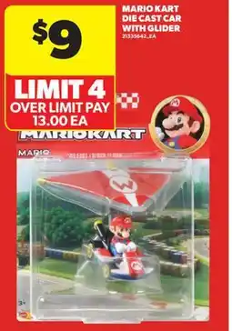 Real Canadian Superstore MARIO KART DIE CAST CAR WITH GLIDER offer