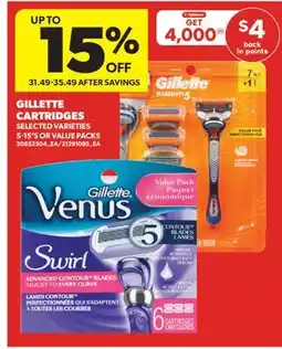 Real Canadian Superstore GILLETTE CARTRIDGES, 5-15'S offer