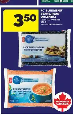 Real Canadian Superstore PC BLUE MENU BEANS, PEAS OR LENTILS offer