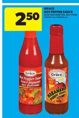 Real Canadian Superstore GRACE HOT PEPPER SAUCE, 165/170 ML offer