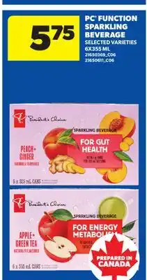 Real Canadian Superstore PC FUNCTION SPARKLING BEVERAGE offer