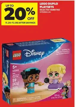 Real Canadian Superstore LEGO DUPLO PLAYSETS offer