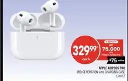 Shoppers Drug Mart APPLE AIRPODS PRO 3RD GENERATION with CHARGING CASE offer