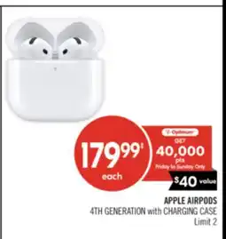 Shoppers Drug Mart APPLE AIRPODS 4TH GENERATION with CHARGING CASE offer