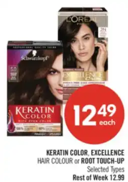Shoppers Drug Mart KERATIN COLOR, EXCELLENCE HAIR COLOUR or ROOT TOUCH-UP offer