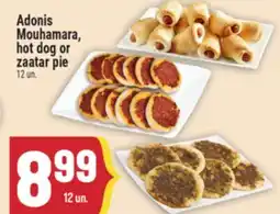 Marché Adonis Adonis Mouhamara, hot dog or zaatar pie offer