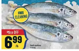 Marché Adonis fresh sardines offer
