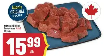 Marché Adonis Marinated leg of lamb cubes Halal offer