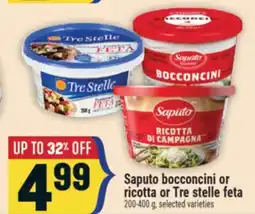 Marché Adonis Saputo bocconcini or ricotta or Tre stelle feta offer