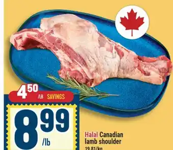 Marché Adonis Halal Canadian lamb shoulder offer