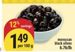 Marché Adonis Moroccan black olives offer
