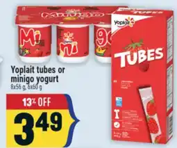 Marché Adonis Yoplait tubes or minigo yogurt offer