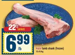 Marché Adonis Halal lamb shank (frozen) offer