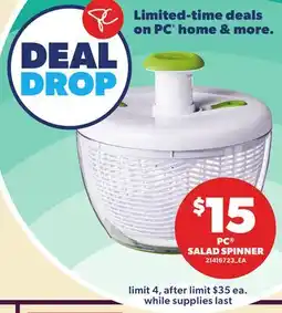 Loblaws PC SALAD SPINNER offer