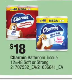 Loblaws CHARMIN BATHROOM TISSUE 12=48 SOFT OR STRONG offer