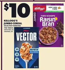 Loblaws KELLOGG'S JUMBO CEREAL offer