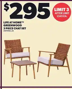 Loblaws LIFE AT HOME GREENWOOD 3 PIECE CHAT SET offer