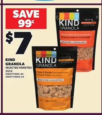 Loblaws KIND GRANOLA offer