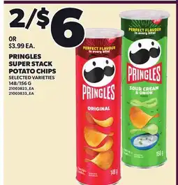 Loblaws PRINGLES SUPER STACK POTATO CHIPS, 148/156 G offer