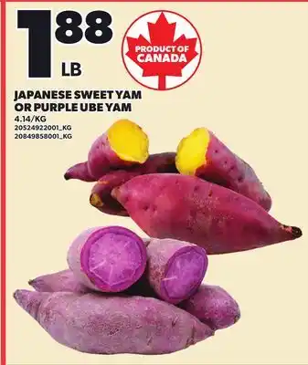 Loblaws JAPANESE SWEET YAM OR PURPLE UBE YAM offer