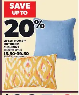 Loblaws LIFE AT HOME OUTDOOR CUSHIONS offer