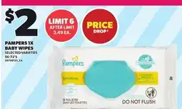 Loblaws PAMPERS 1X BABY WIPES, 56-72'S offer
