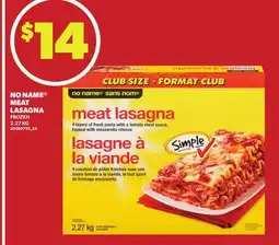 Loblaws NO NAME MEAT LASAGNA offer