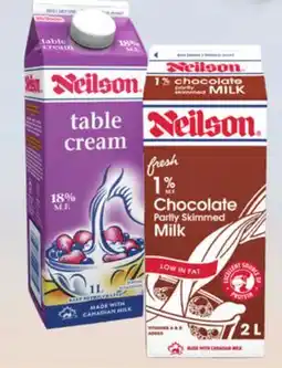 Loblaws NEILSON 18% CREAM 1 L OR CHOCOLATE MILK 2 L offer