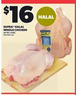 Loblaws SUFRA HALAL WHOLE CHICKEN, UP TO offer