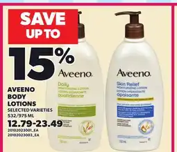 Loblaws AVEENO BODY LOTIONS, 532/975 ML offer