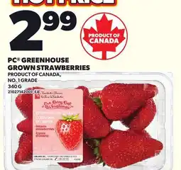 Loblaws PC GREENHOUSE GROWN STRAWBERRIES offer