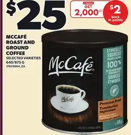 Loblaws MCCAFÉ ROAST AND GROUND COFFEE, 640/875 G offer