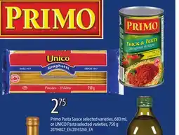 Loblaws PRIMO PASTA SAUCE, 680 ML OR UNICO PASTA, 750 G offer