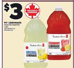 Loblaws PC LEMONADE offer