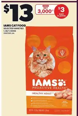 Loblaws IAMS CAT FOOD, 1.36/1 offer