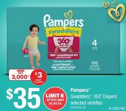 Loblaws PAMPERS SWADDLERS 360* DIAPERS offer