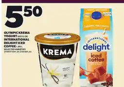 Loblaws OLYMPIC KREMA YOGURT, 650 G OR INTERNATIONAL DELIGHT ICED COFFEE, 1.89 L offer
